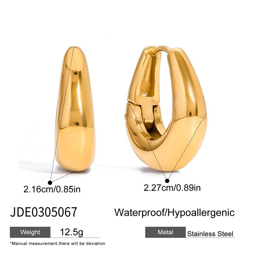 Design Sense Classic Style 18K Gold Earrings Jewelry