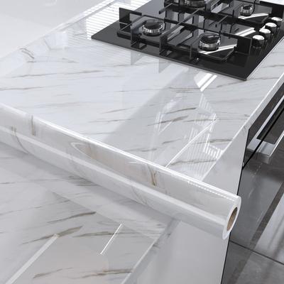 55cm Self Adhesive Marble Patterned Refurbished Cabinet Door Stickers Home Decoration Moisture-proof Background Wall Paper