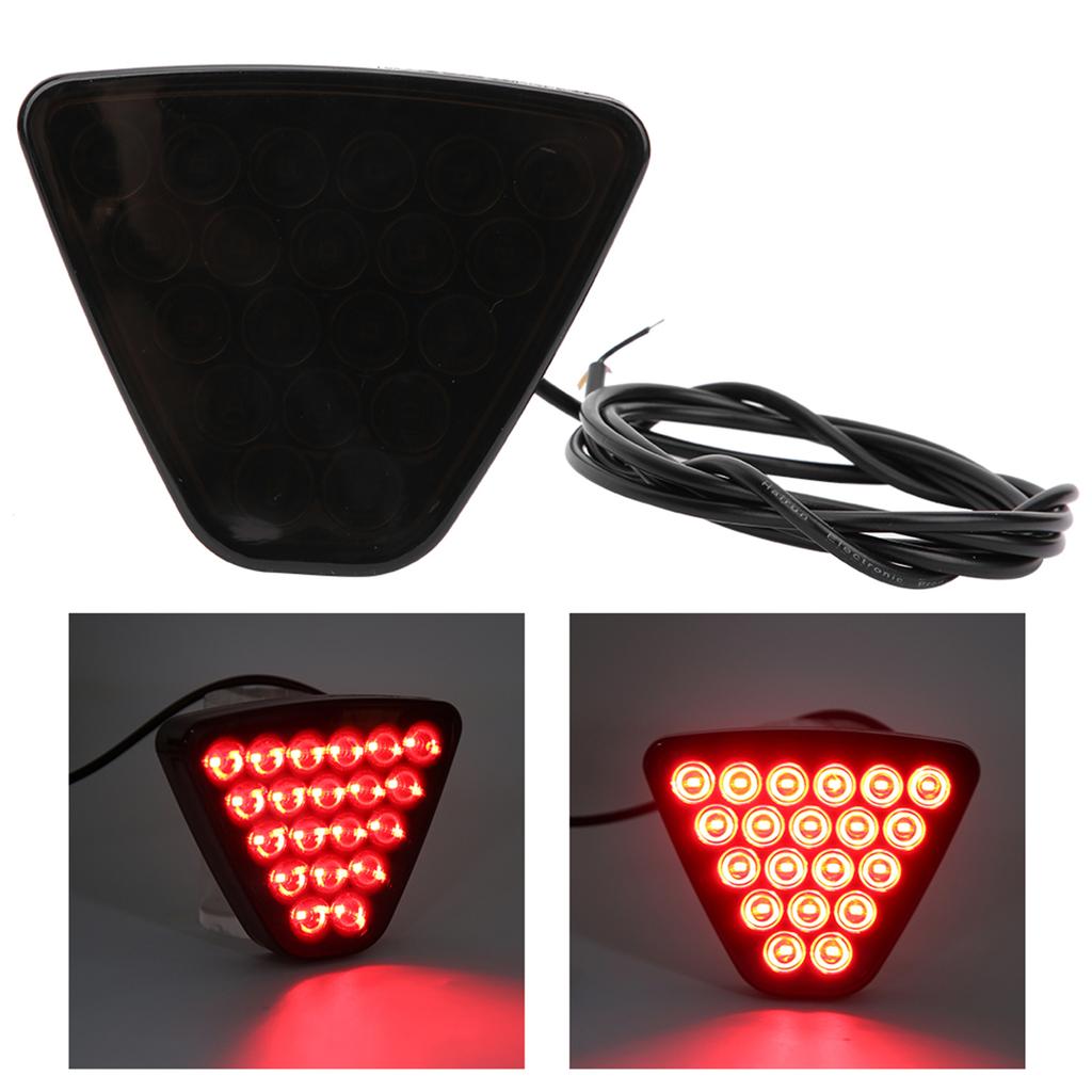 12V Auto Tail Light 20 LEDs Brake Reverse Warning Lamp Flash Strobe Universal for Motorcycle ATV Truck SUVBlack