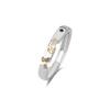 Sterling Silver S999 Sweet Meow Cat Series Couple Rings - Fresh, Playful Cartoon Gift for Girlfriend.