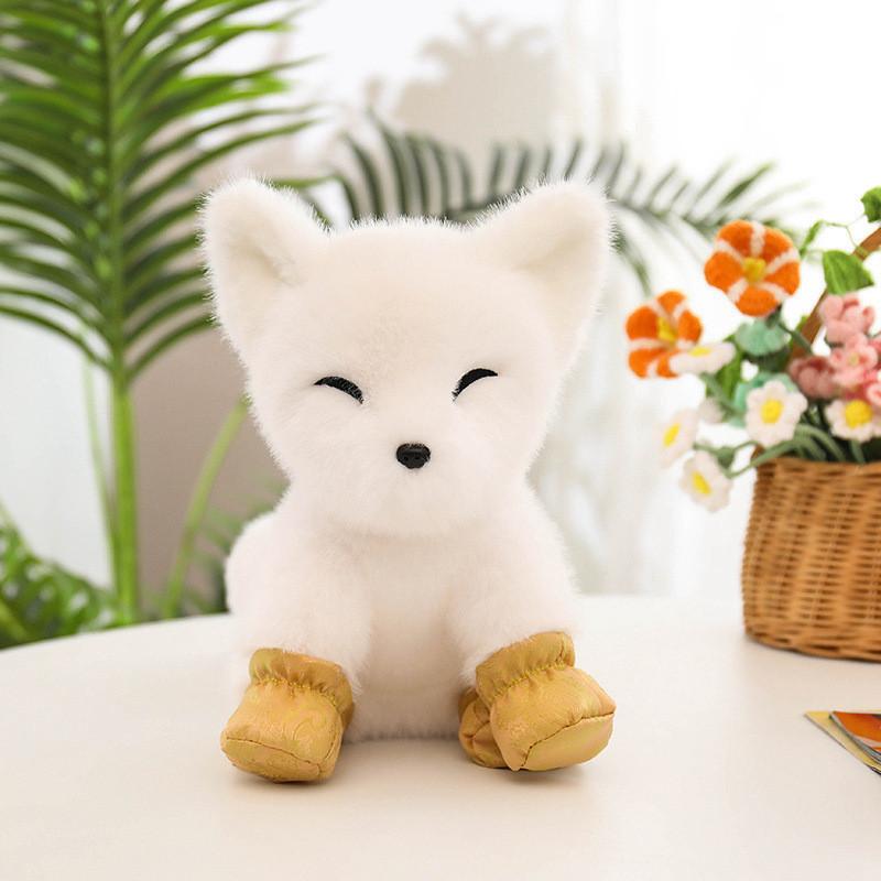 Fuchs Weißer Schnee Plüschtier Cartoon Kuscheltier Cartoon Zimmerdekoration Geschenk Kinder