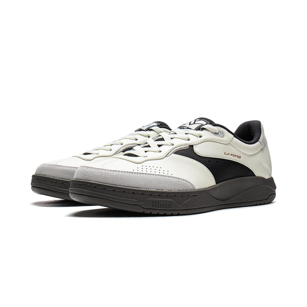 Li Ning Hedge Slip Resistant Cushioning Breathable Height Increasing Low top Skateboard Shoes Unisex White Black AGCW031-4