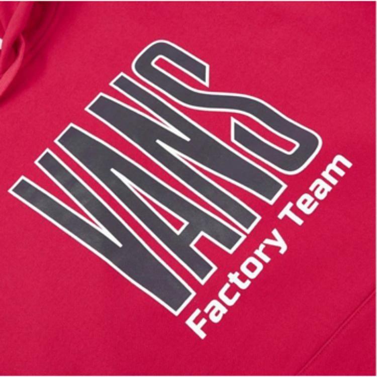 Vans Hooded Fleece Lined Casual Sports Long Sleeved Sweatshirt Unisex Red VN0A3QSAFTZ