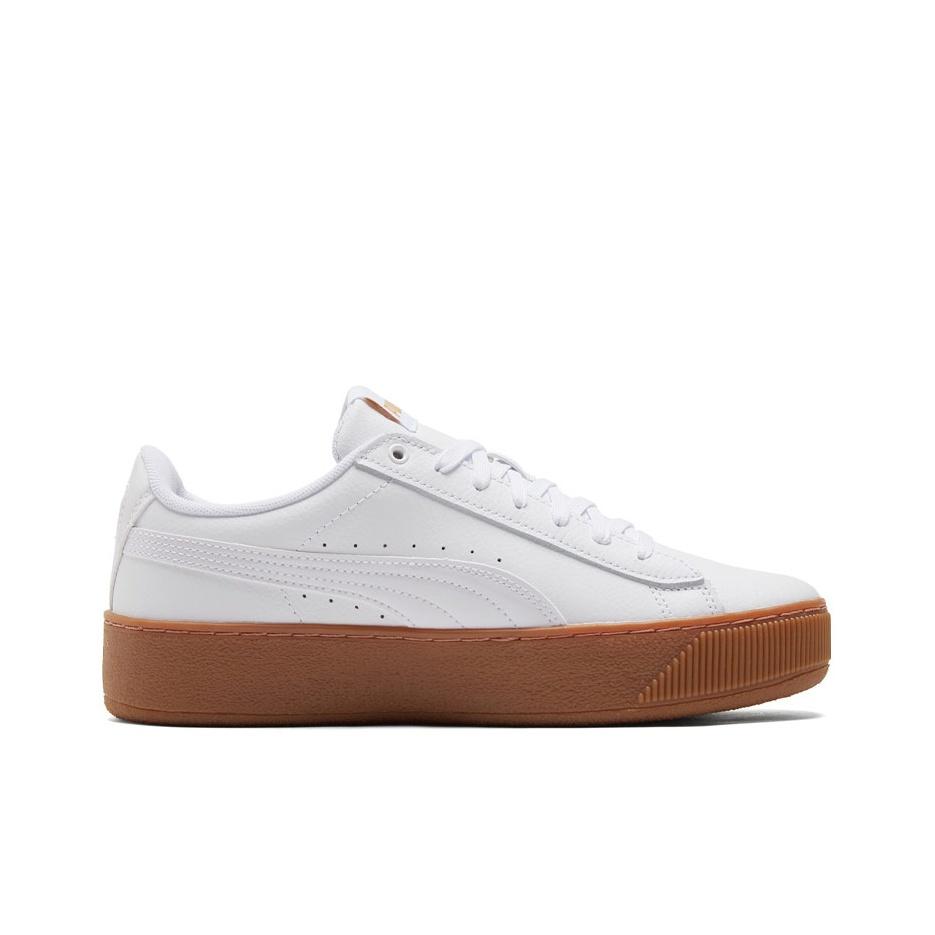 Puma Vikky Platform Anti-Friction Durable Lightweight Low-Top Sneakers Women Sneakers White 384643-03