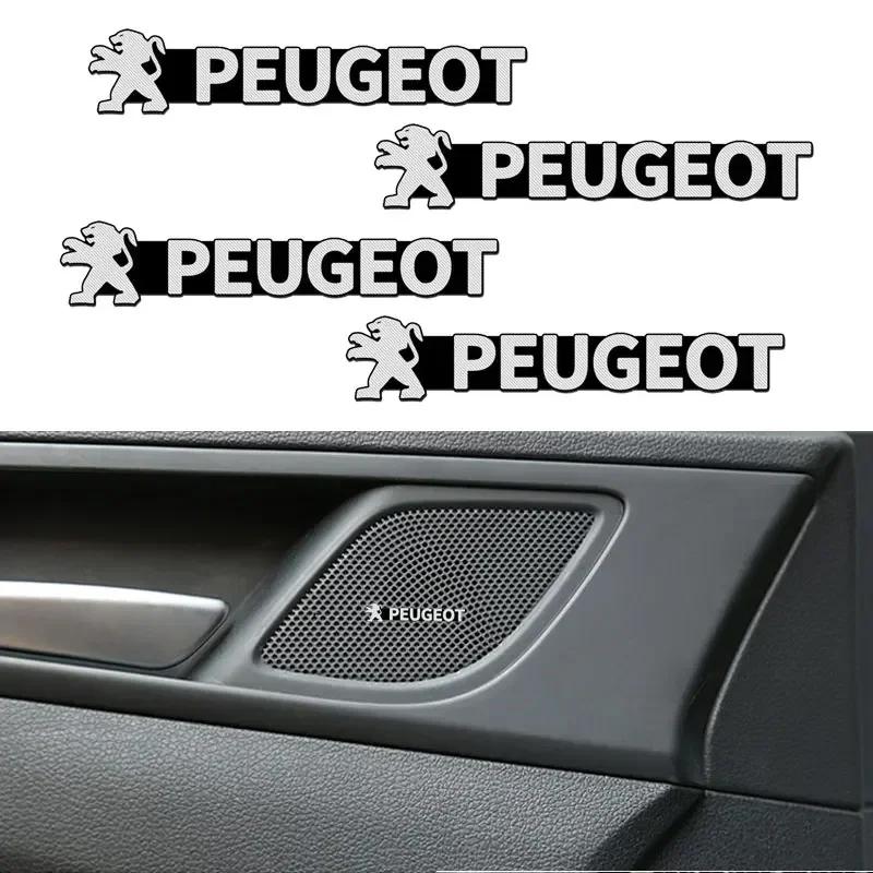 New Car Audio Decorate 3D Aluminum Badge Emblem Sticker For Peugeot 308 307 206 208 207 3008 508 407 2008 5008 106 Styling