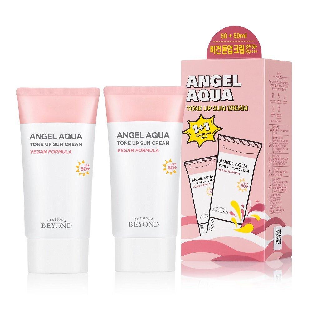 BEYOND Angel Aqua Tone Up Солнцезащитный крем 1+1 Специальный набор (вегетарианский)