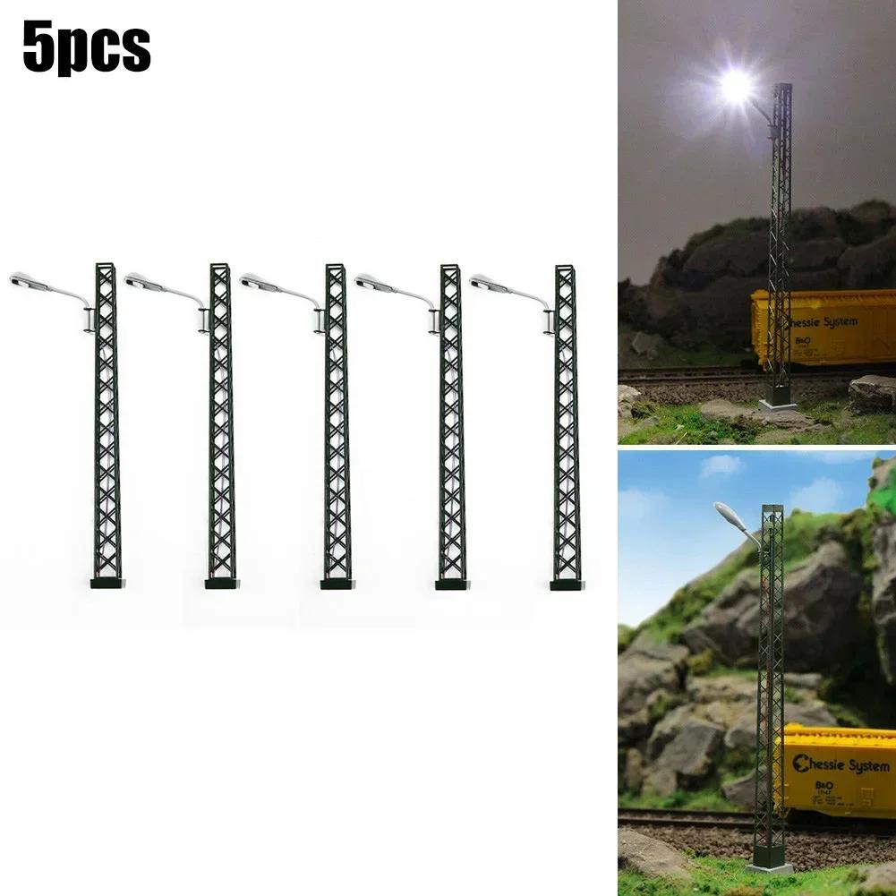 

Model Railway Lights H0 Gauge Model Train Lattice Mast Lights Pack Of 5 LED Lamps Perfect For Building Layouts China Mainland