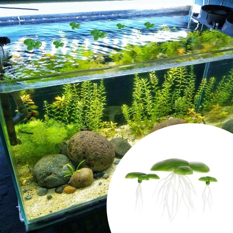 54PCS Artificial Aquarium Floating Plant Plastic Decors Enhances Tanks Aesthetic Habitat Environment