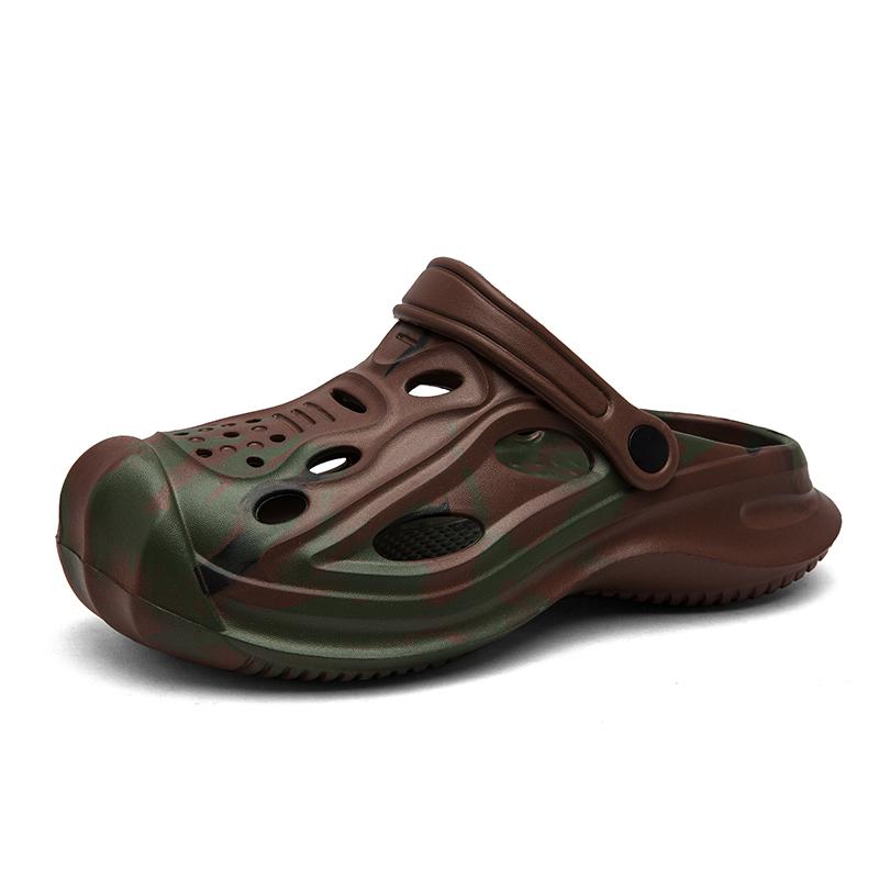 Stylish Camouflage Clogs Slide Shoes For Men Summertime Eva Beach Slide Shoes Thick Bottom Anti-Skid Garden Shoes Outside Leisure Sandal Shoes