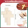 500pcs Cross Wooden Chips Slices Easter Cutouts Home Decor Easter Cross Children's Painting DIY Painted Tools Wooden Crafts