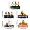 Halloween Gnomes Wooden Ornaments for Haunted House Halloween Party Decoration