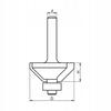 Globe Chamfer Cutter with Bearing Z2 45° D35.5 S8Mm