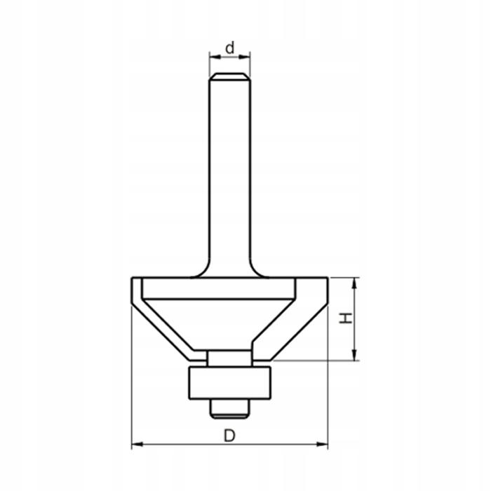 Globe Chamfer Cutter with Bearing Z2 45° D35.5 S8Mm