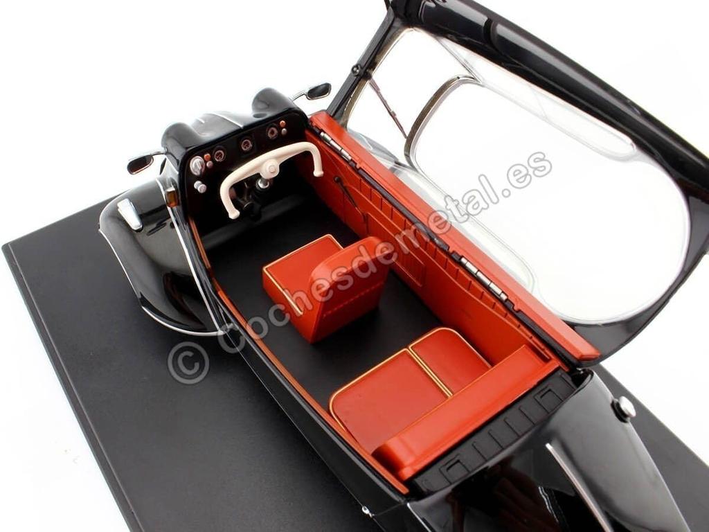 OXFORD Messerschmitt KR200 Bubble Car Scale Model Car 18MBC007 1/18 (Black)