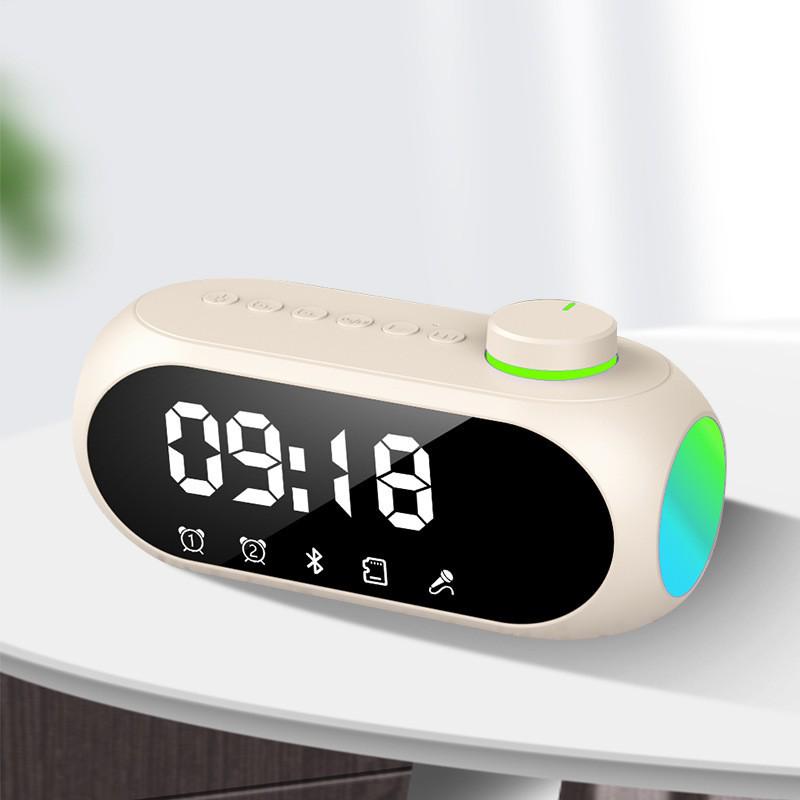 S18 Bluetooth Mini Speaker with Night Light, Subwoofer, Alarm Clock, and Desktop Functionality