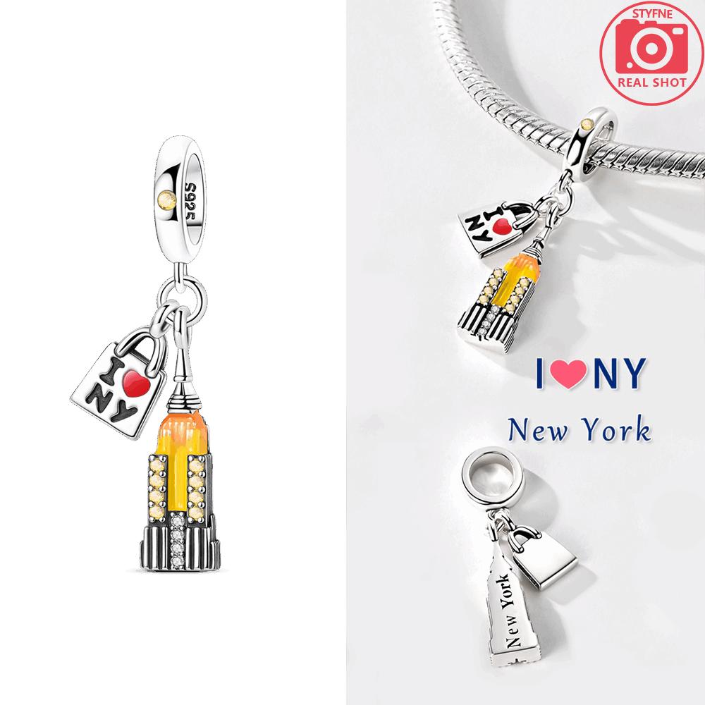 Eiffel Tower Paris Palace Milan Cathedral Opera House Originalcopper Beads Fit Women Bracelet Fine Gift Jewelry Women Diy
