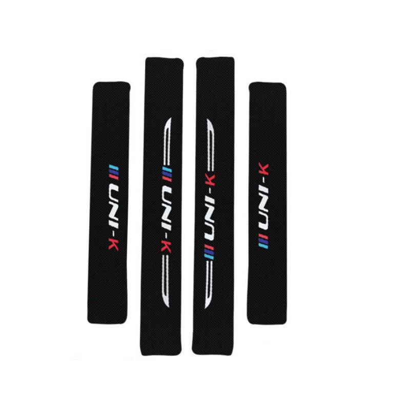 For Changan Unik Uni-k 2022 2023 Car Door Sill Leather Stickers Protection Plate Carbon Fiber Threshold Strip