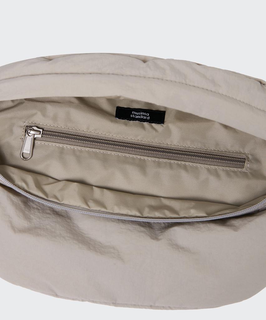 Musinsa Standard Crinkle Large Waist Bag [Grayish Beige]