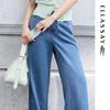 ELLASSAY Women's Tencel Bow Wide-Leg Jeans