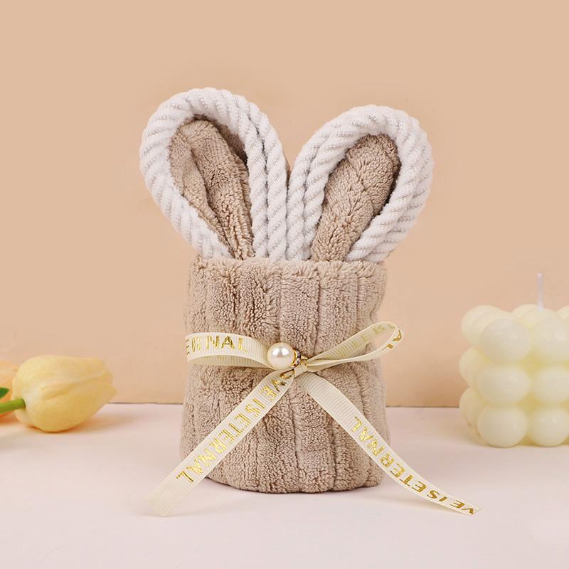 5Pcs Rabbit Towel Set Easter Gift Home Kitchen Bathroom Decor Supplies Wedding Baby Shower Kids Birthday Party Favors Guest Gift