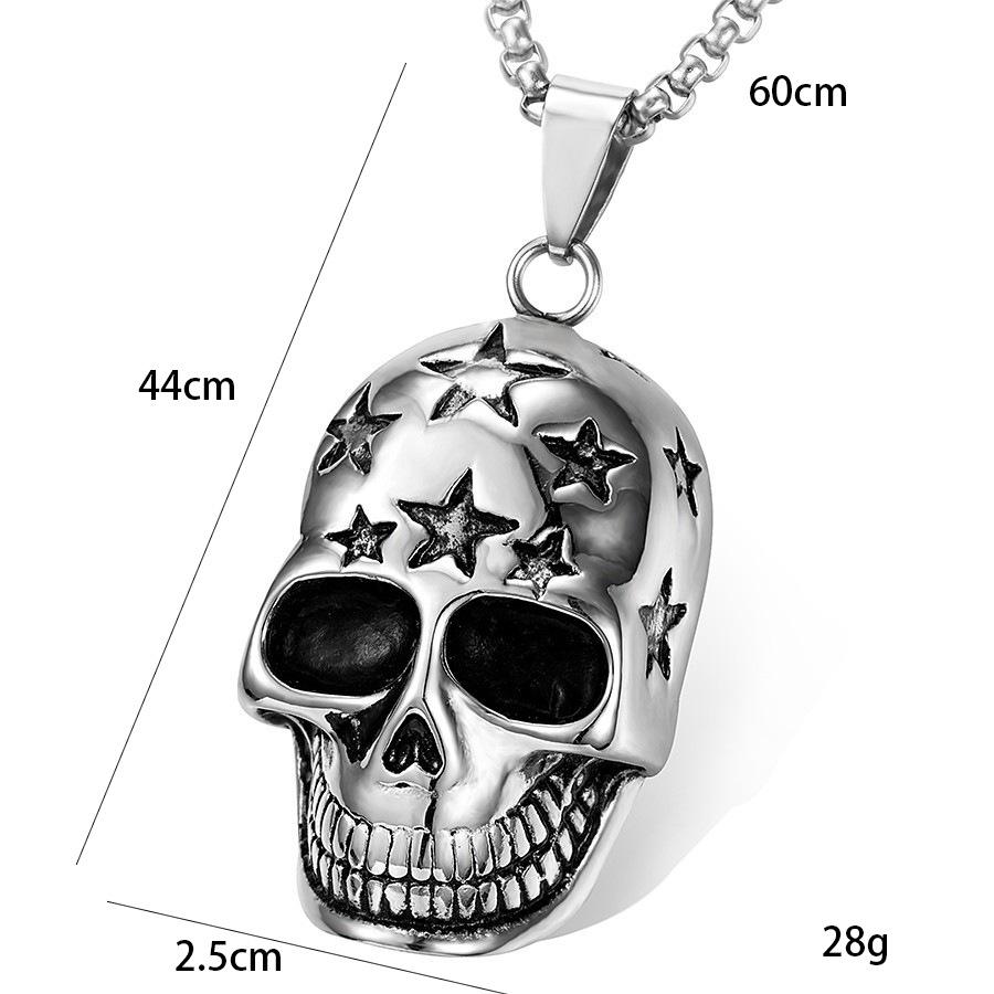 Hip-Hop Trend Nightclub Hip-Hop Necklace Titanium Steel Men'S And Women'S Long T-Shirt Sweater Chain Pendant