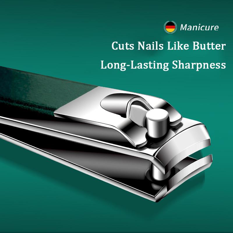24-Piece Nail Clippers Set Dark-Green Manicure Dead Skin Scissors Nail Tool Set