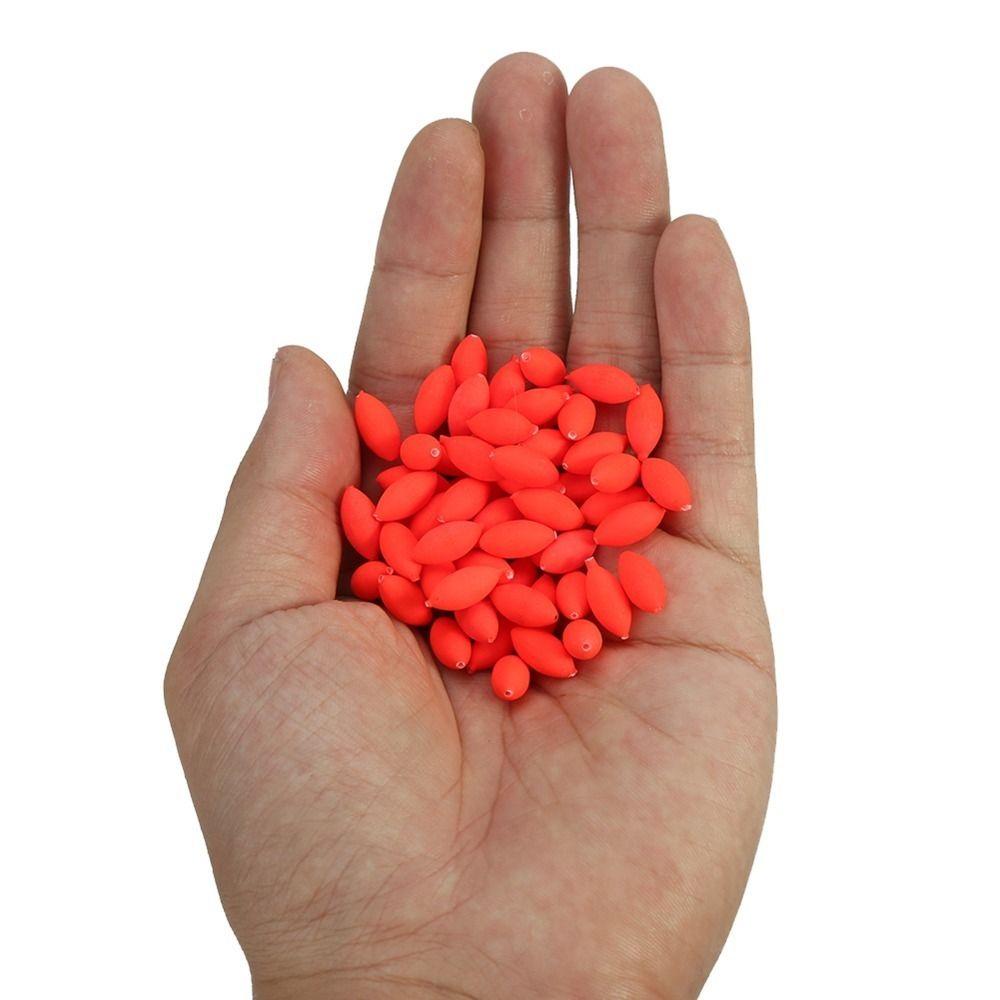 100PCS Two Colors Fishing Strike Indicator Foam Fishing Bobbers Fishing Floats Fishing Tackle