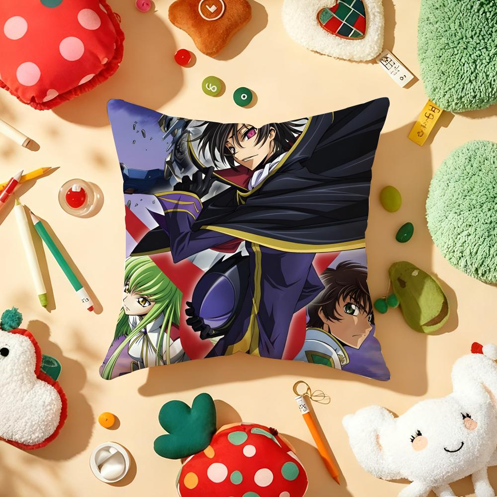Code G-Geass Z-Zero Anime Cushion Cover Plush Fabric Soft Double-Sided Printed Sofa Warm Winter Home Gift Pillow Cover