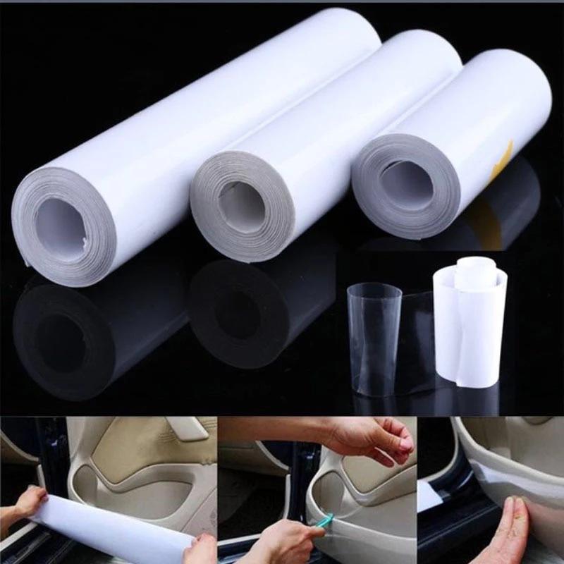 Car Transparent Protective Film-7.87in * 39.37in-door Bowl-door Sill-interior-car Paint-anti-dirty PVC Material