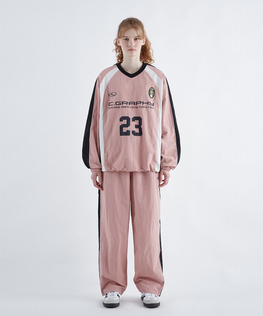 CGP Synthetic Fiber Color Block Sports String Pants_Pale Pink