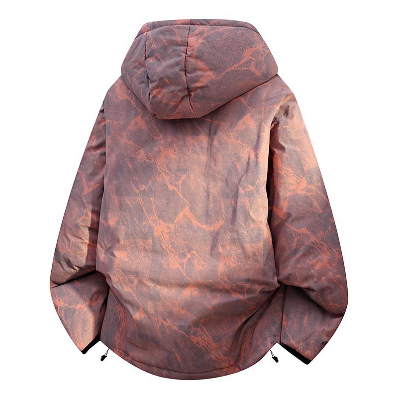 Giacca da Sci in Cotone Ispessito con Cappuccio Mimetico da Uomo e Donna - Capo d'Abbigliamento Invernale alla Moda