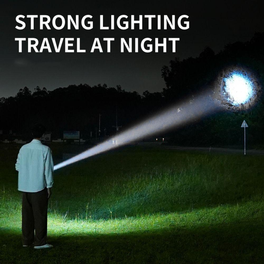 17 Modes Portable Flashlight USB Rechargeable Handheld Spotlight LED Pocket Flashlights  Running