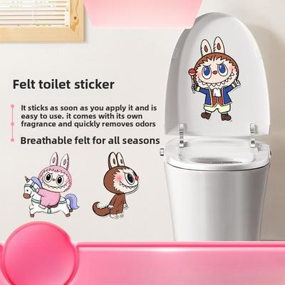 WC Deodorierender und Duftender Filz Duftsticker, Cartoon Stoff Selbstklebender Geruchsneutralisierender Filz Duftsticker