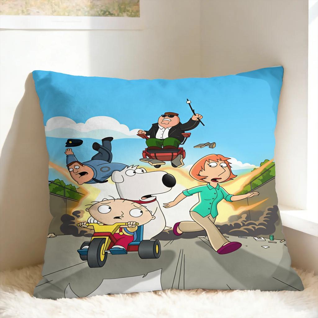 Pillow Cover F-Family Funny Guys Morden Pillow Case For Sofa Home Decor Pillowcases