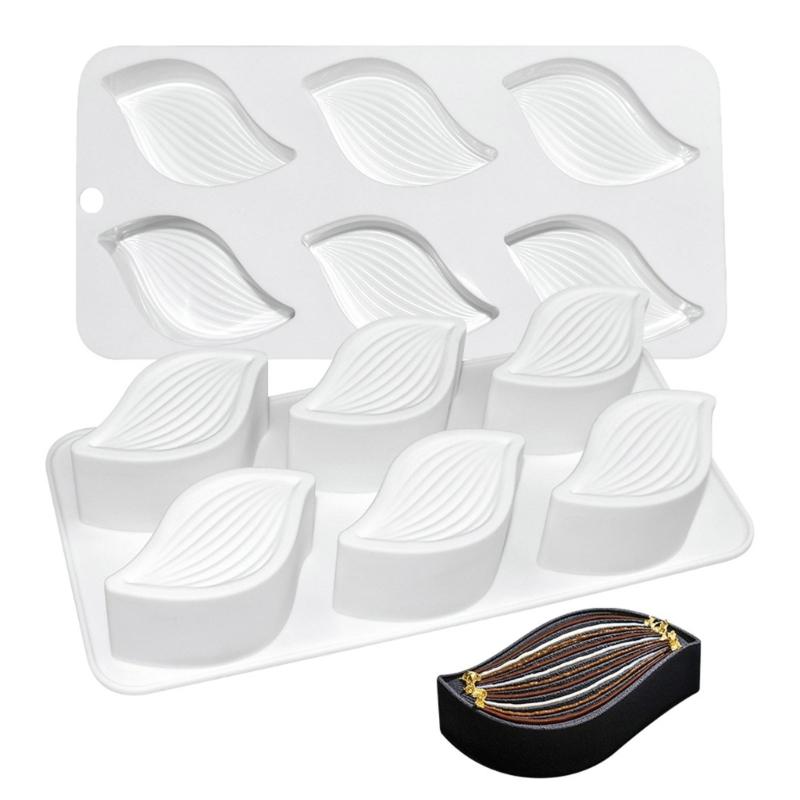 Mousses Cake Decorating Molds Silicone Molds Leaf Shape Chocolate Molds Holiday Dessert Cake Baking Tool Nonstick