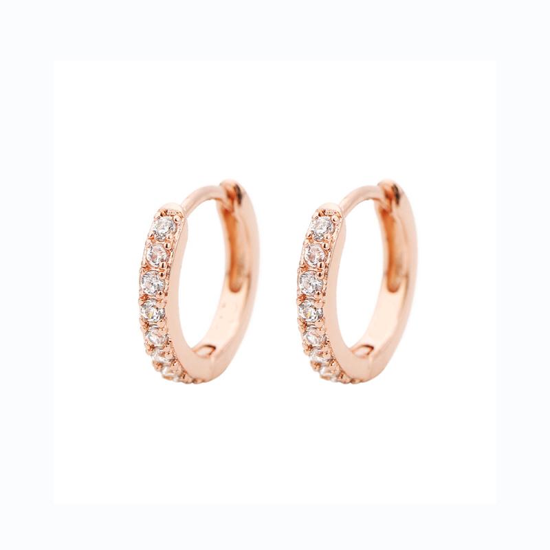 2pcs Stainless Steel Minimal Hoops Earrings for Women 5mm 6mm 7mm 8mm 9mm Huggie hoops mini Multicolored Rainbow CZ Earring