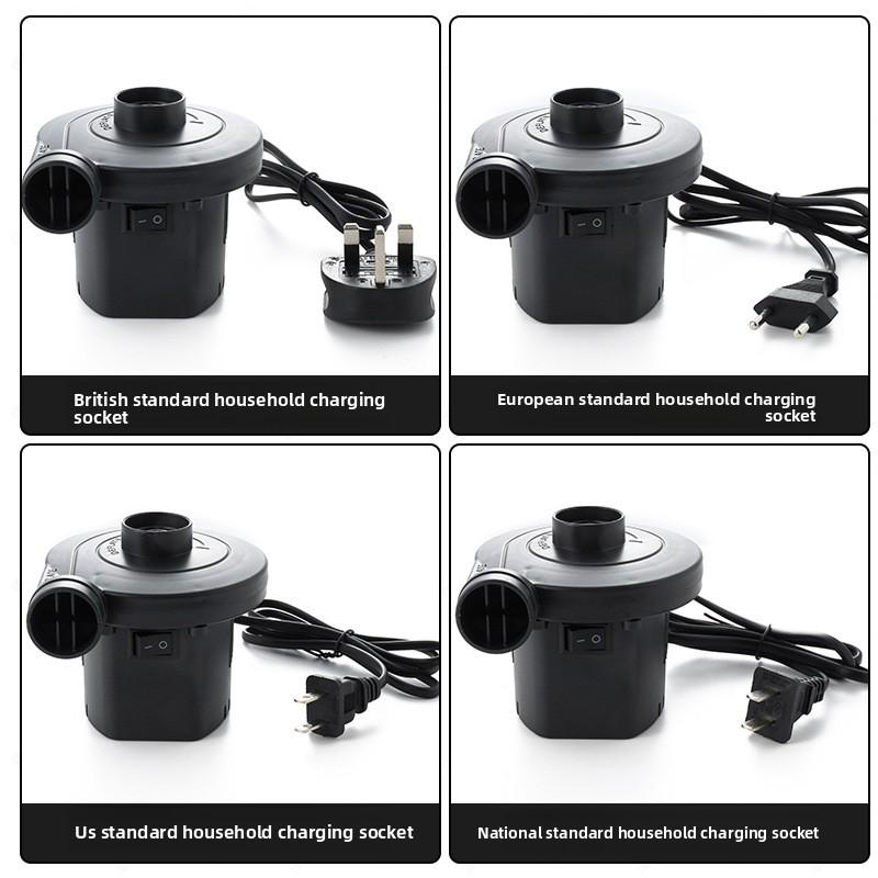 Elektrischer Luftpumpe Luftmatratze Outdoor Tragbar Zuhause Auto Doppelnutzung Aufblasbarer Pool Schlauchboot UK/EU Stecker Beutelverpackung