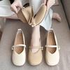 French temperament single shoes women 2025 spring new gentle lady versatile wind Doudou shoes with skirt low heel ladyshoes