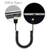 USB 3.1 Type-C Male to USB 2.0 Male Spirals Coiled Adapter Cable Spring Telescopic Extension Cable For Data Sync Charger