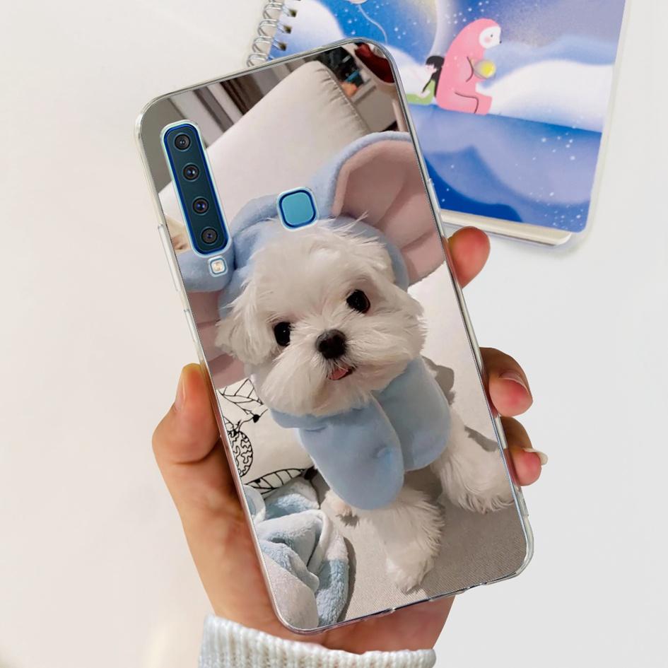 For Samsung Galaxy A9 2018 Case A920 SM-A920F Silicone Cover Popular Flower Clear TPU Soft Phone Case For Samsung A9 2018 Bumper