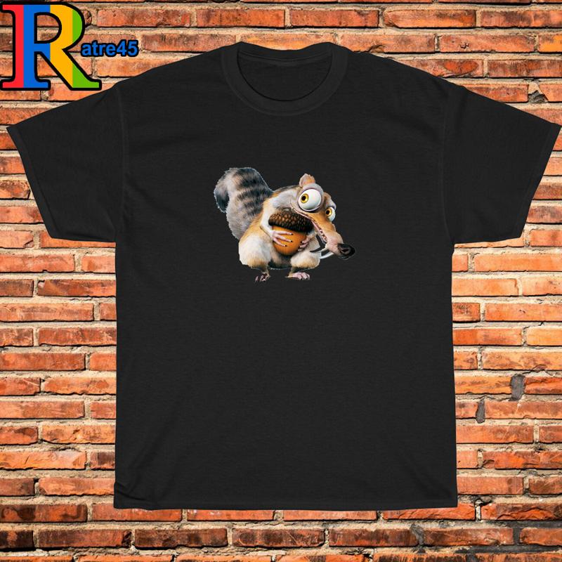 New T Shirt Scrat Character NutCoholic Black Grey White Navy Size S 3XL