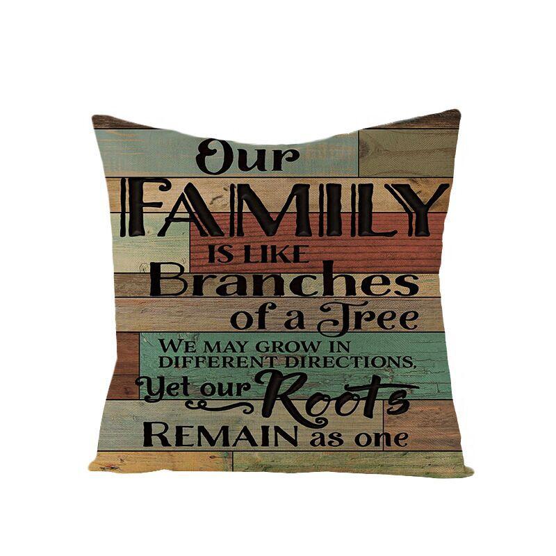 Industrial Style Retro Letter Linen Pillowcase Home Sofa Pillowcase