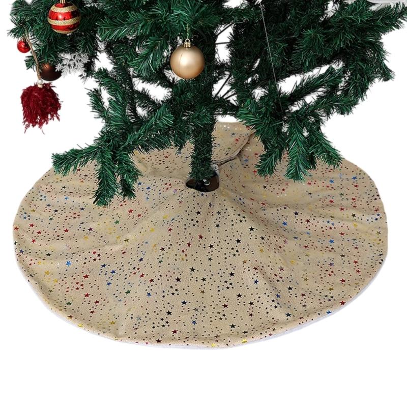Shimmering Sequins Skirt for Christmas Tree Elegant Holiday Tree Accessories Festival Decoration for Party Celebration