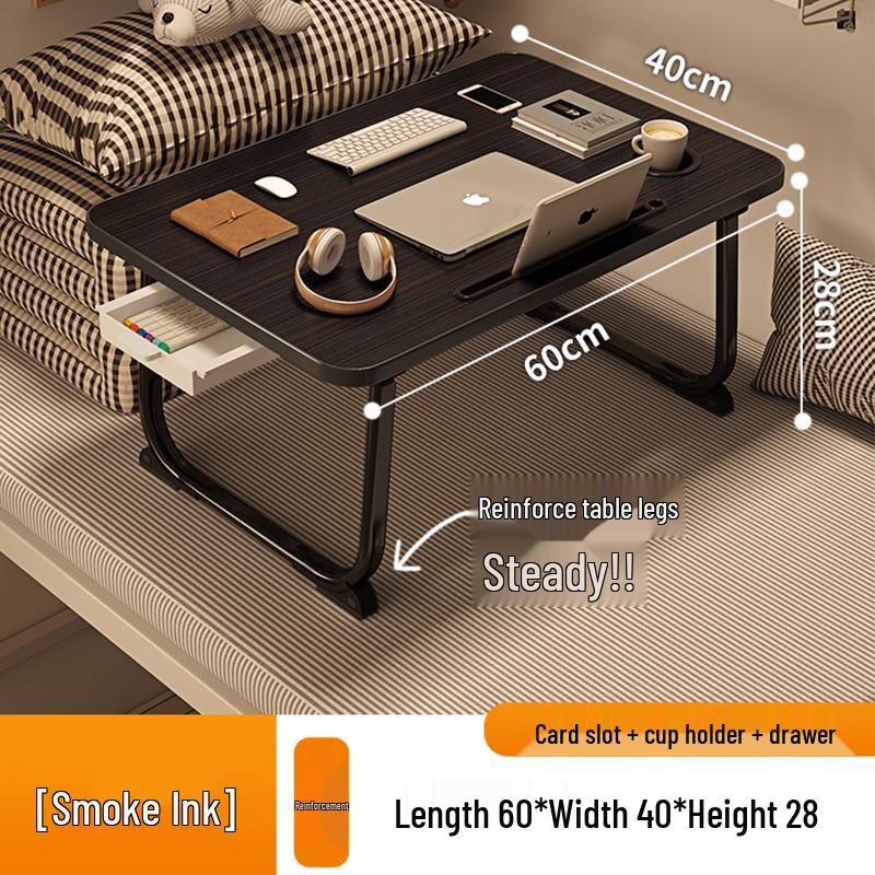 Folding Bedside Laptop Desk: Bay Window & Dorm Use