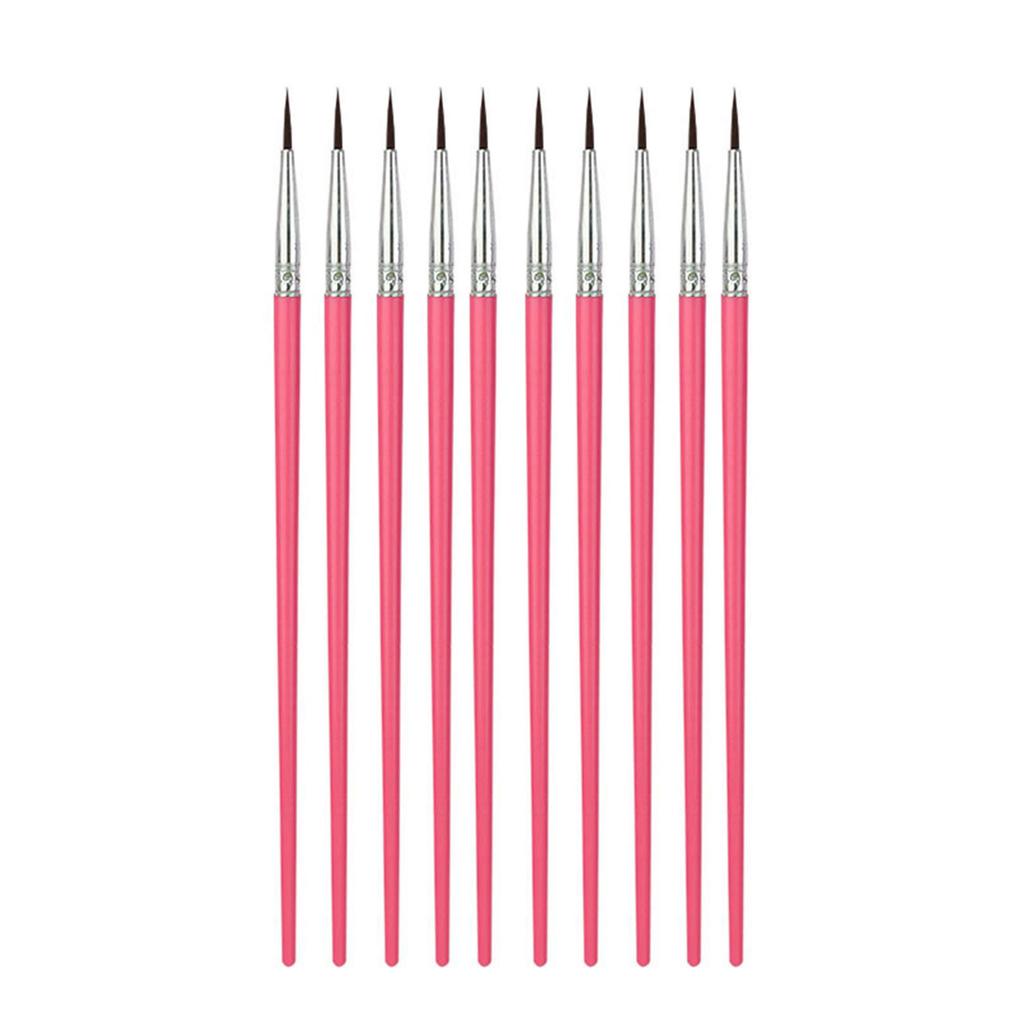 Pinsel, 10-teiliges Set, professioneller Pinsel, handbemalter Nylonhaar-Acrylpinsel für Künstler, für Acryl-Kunstfarben
