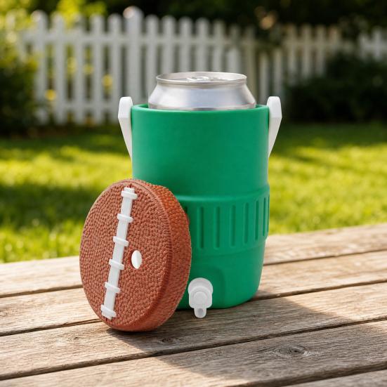 Cubo Enfriador de Bebidas Deportivo para Latas de 12 oz, Mini Soporte para Latas de Cerveza para Fiesta en la Playa, Contenedor de Hielo para Fiestas de Arranque de Fútbol Baloncesto
