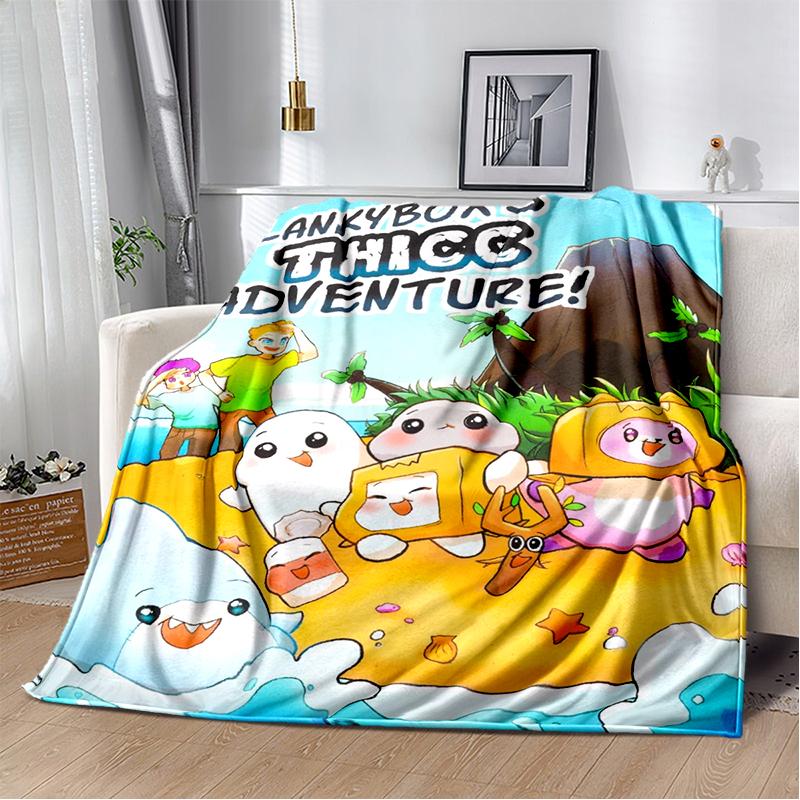 29 Style New Lankybox Boxy Foxy Rocky Cartoon Blanket,Soft Throw Blanket for Home Bedroom Bed Sofa Travel Picnic Cover Kid Gift