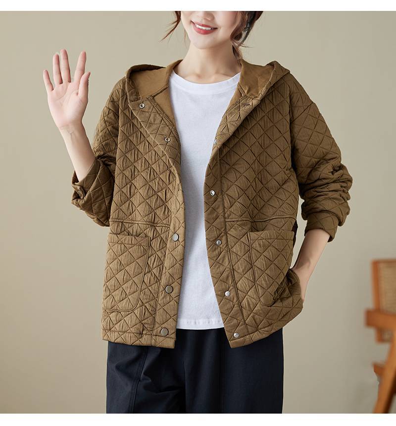 Casual Splicing Long Sleeves Pocket Baseball Uniforms Autumn Winter Woman Korean Loose Cotton Clothing