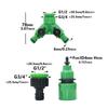 2-Way Nipple Hose Water Splitter Garden Tap 1/2 3/4 Thread Connector Y Irrigation Valve Garden Hose Quick Connector