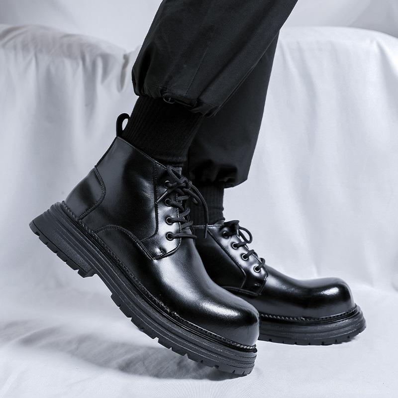 Autumn Martin Boots Men's British Style Versatile Short Boots Retro Locomotive Boots Thick-soled Heightening Tooling Boots 70069-R